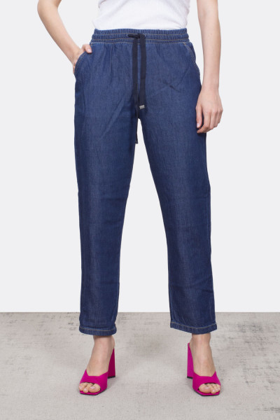 Donna Abbigliamento da Pantaloni casual eleganti e chino da Leggings Wide leg jeansAlix The Label in Denim di colore Blu 