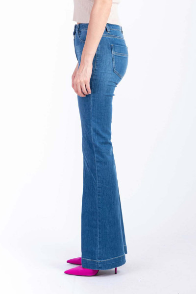 Nenette Pant zampa denim 34TJ SENTINEL BLU MEDIO in offerta Kest